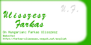 ulisszesz farkas business card